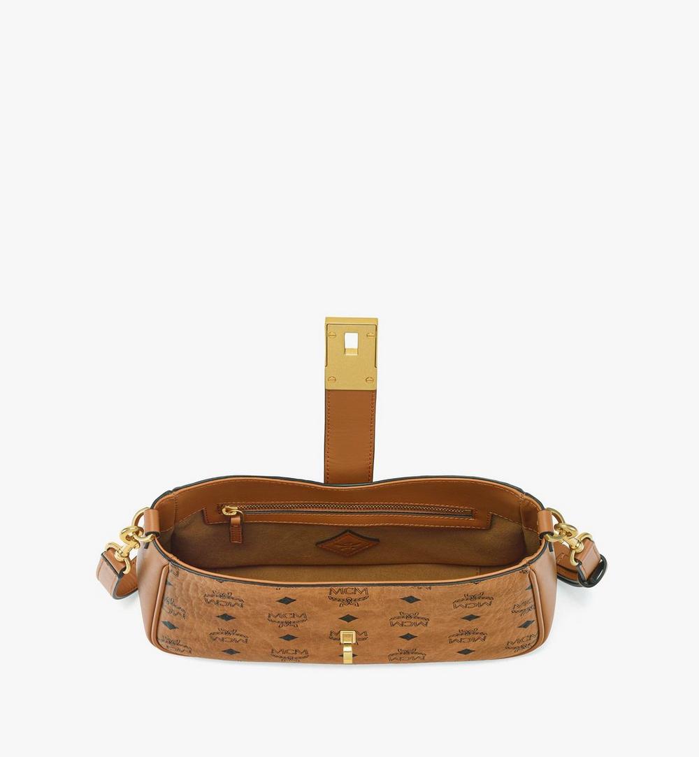 MWSGAXT03CO001-Tracy Shoulder Bag in Visetos|Cognac