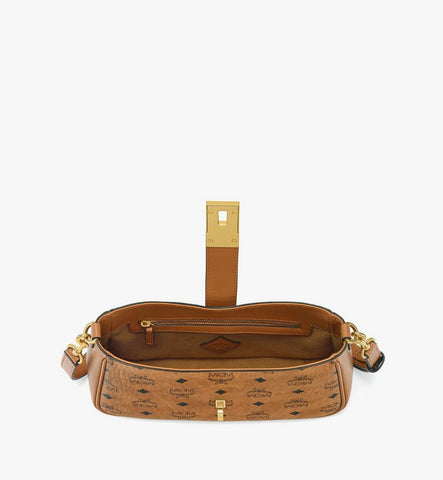 MWSGAXT03CO001-Tracy Shoulder Bag in Visetos|Cognac