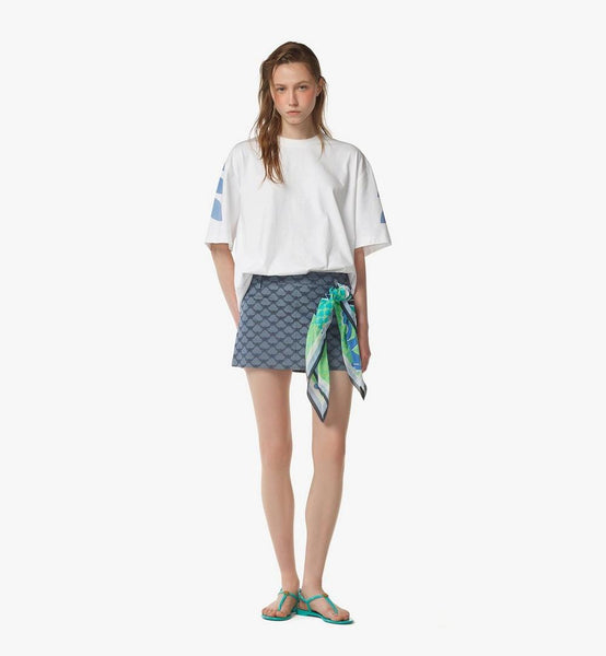Gradation Laurel Logo Print T-Shirt in Organic Cotton image 6