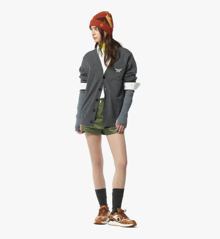 MHDESMM01ED00L-U MCM COL KNIT CARDIGAN ED, LARGE|DARK GREY