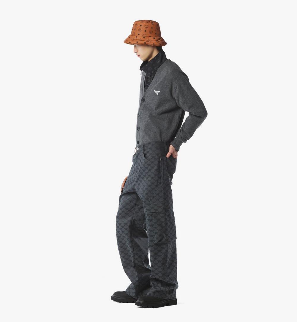 MHDESMM01ED00L-U MCM COL KNIT CARDIGAN ED, LARGE|DARK GREY