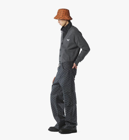 MHDESMM01ED00L-U MCM COL KNIT CARDIGAN ED, LARGE|DARK GREY