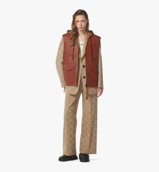 Reversible Vest in Lambskin and Monogram Nylon image 4