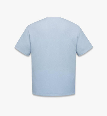 MHTGSMM081G00M-Visetos Patch Bouclé T-Shirt|Baby Blue