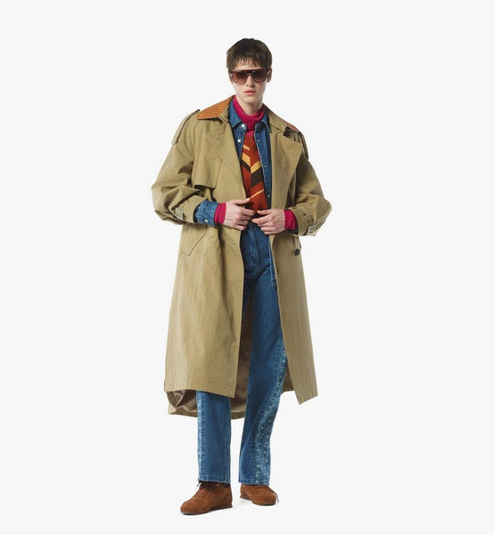 W Mcm Col Cttn Twill Trench Coat Ig, 040 image 3