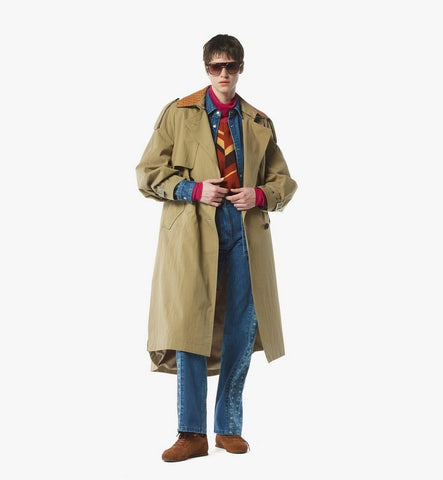 MFCFAMM02IG040-W MCM COL CTTN TWILL TRENCH COAT IG, 040|BEIGE