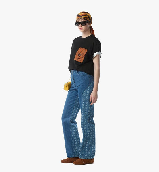 جينز من مزيج الجاكار والجينز image 4