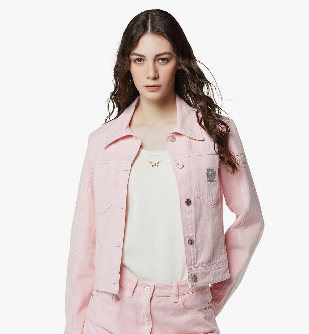 MFJGAMM02PZ040-Washed Denim Jacket|Soft Pink