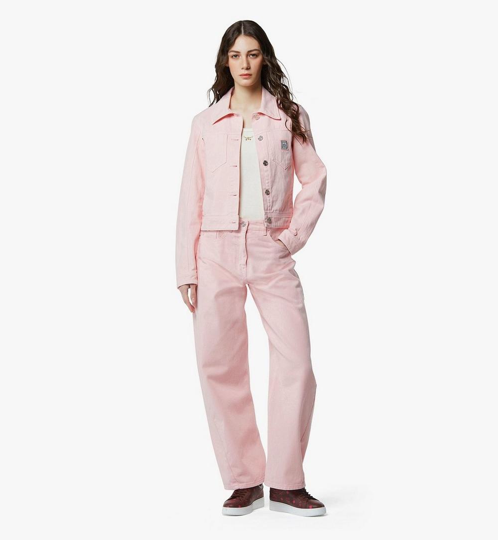MFJGAMM02PZ044-Washed Denim Jacket|Soft Pink