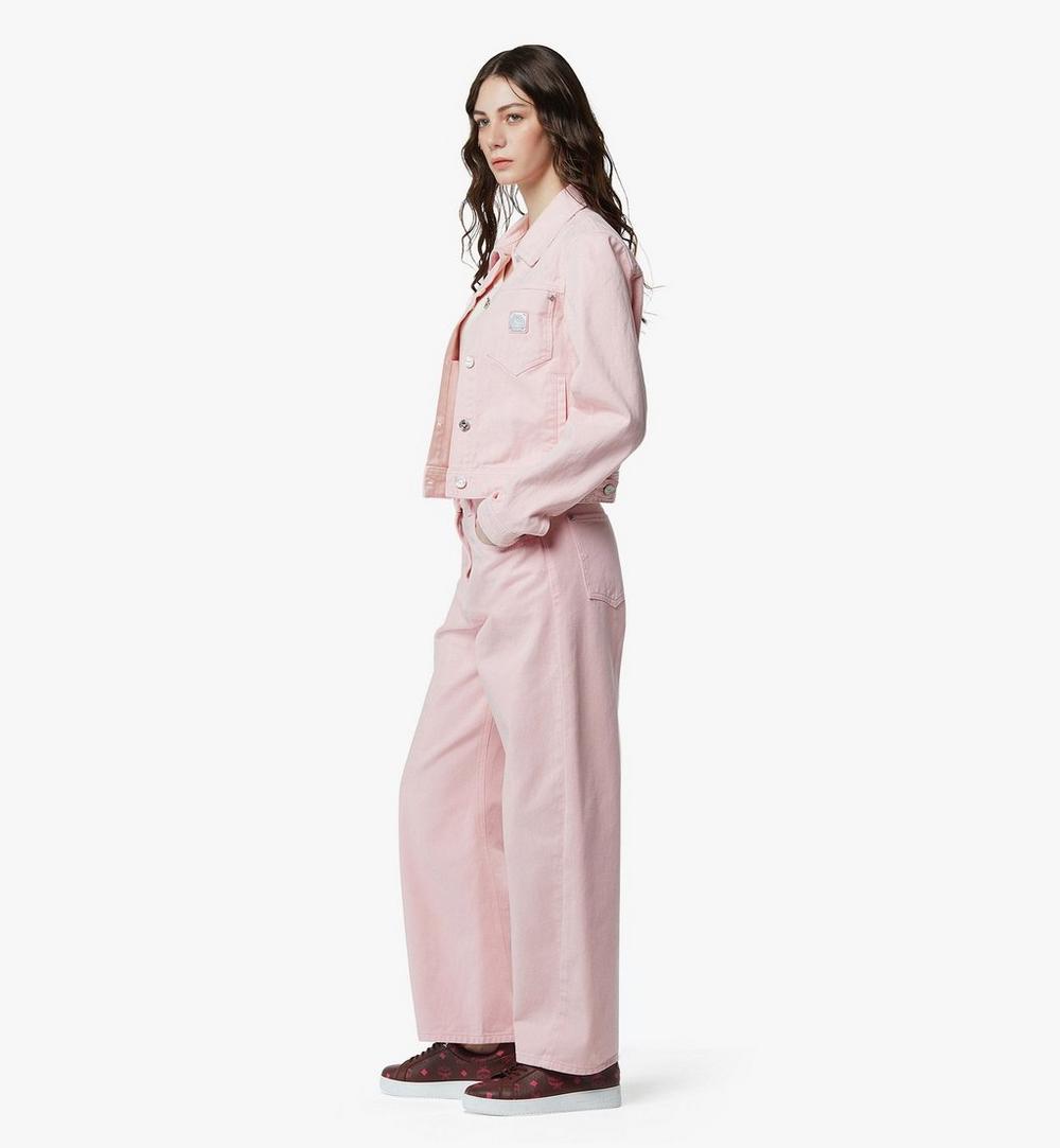 MFJGAMM02PZ046-Washed Denim Jacket|Soft Pink